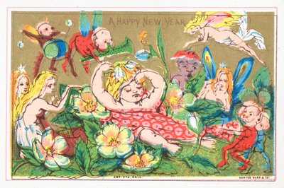 Elves and Angels Celebrating New Year by English School