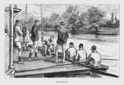 Embarking (engraving) by English School