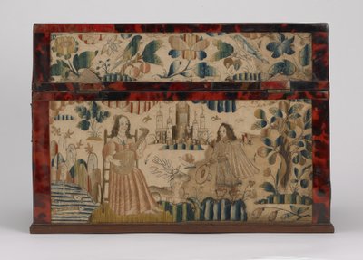 Embroidered casket, c.1660 by English School