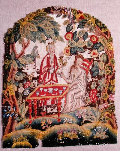 Embroidered Chair, c.1700 by English School