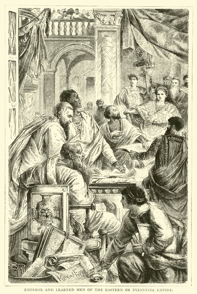 Emperor and learned men of the Eastern or Byzantine Empire by English School