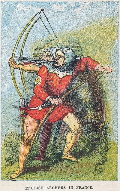 English Archers in France by English School