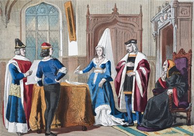 English costumes from the late 15th century, from 