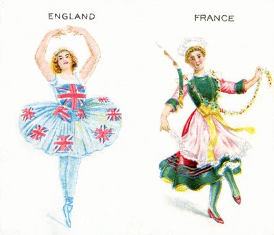 Entente Cordiale (Cordial Understanding) cigarette cards, 1915 by English School