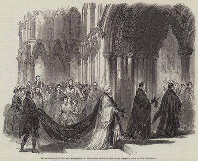Enthronisation of the New Archbishop of York, the Entry at the Great Western Door of the Cathedral by English School