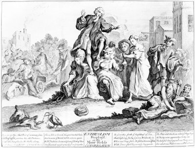Enthusiasm Displayed, or Moor Fields Congregation, 1739 by English School