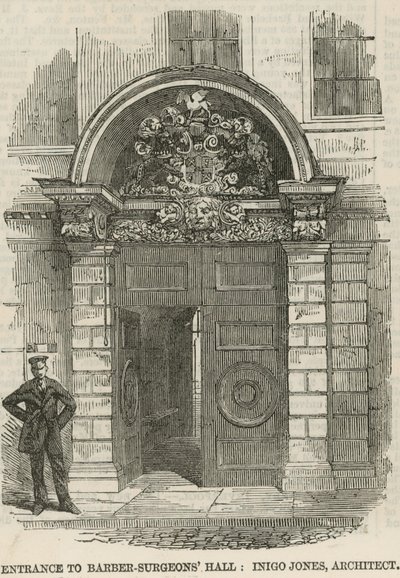 Entrance to the Barber-Surgeons Hall, Monkwell Street by English School