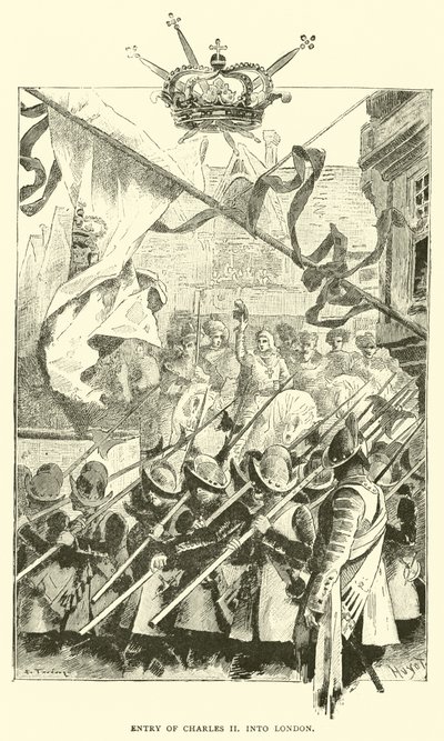 Entry of Charles II into London by English School