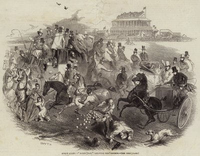 Epsom Races, "Derby Day", leaving the Course by English School
