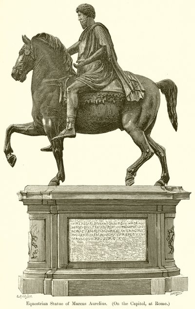 Equestrian Statue of Marcus Aurelius (On the Capitol, at Rome) by English School