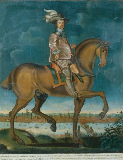 Equestrian Portrait of Oliver Cromwell by English School