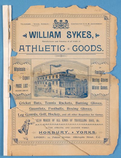Equipment Catalogue Produced by William Sykes, 1896 by English School