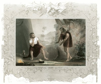 Esau and Jacob by English School