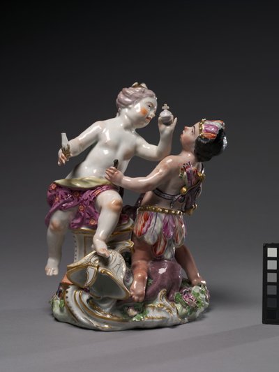 Europe and America, Manufactured by Chelsea Porcelain Factory, c.1760 by English School