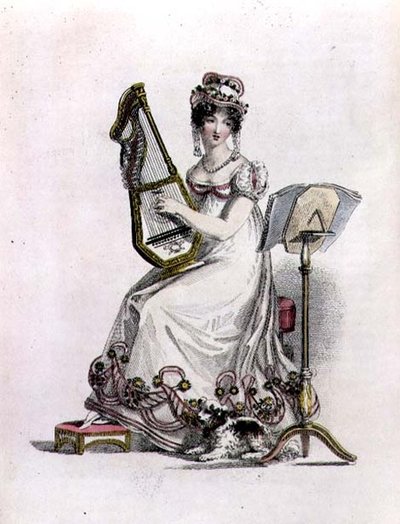 Evening/Opera Dress, fashion plate from Ackermann