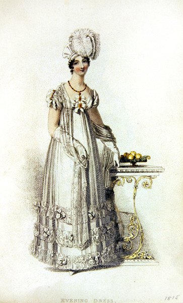 Evening Dress, Fashion Plate from Ackermann