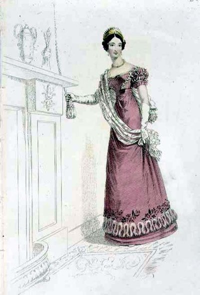 Evening Dress, fashion plate from Ackermann