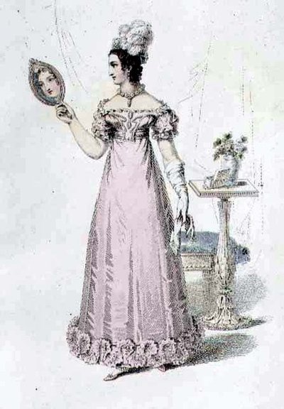 Evening Dress, fashion plate from Ackermann