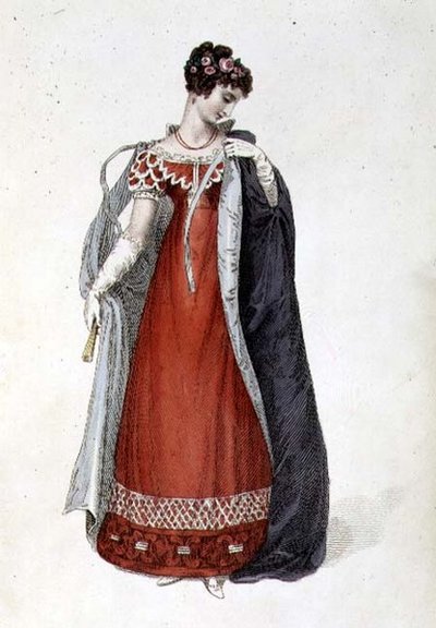 Evening Dress or Ball Gown, Fashion Plate from Ackermann