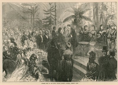 Evening fete at the Royal Botanic Societys Gardens, Regents Park, London by English School