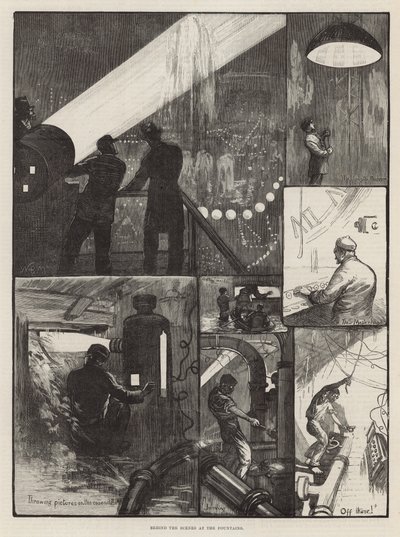 Evening Fete for the Benefit of the London Hospitals - Behind the Scenes at the Fountains by English School