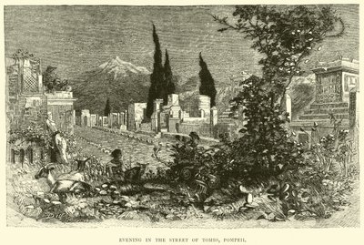 Evening in the Street of Tombs, Pompeii by English School