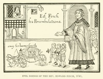 Evil doings of the Reverend Edward Finch, 1641 by English School