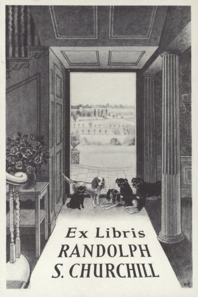 Ex Libris Randolph S. Churchill by English School