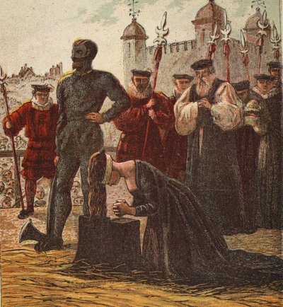 Execution of Lady Jane Grey, pub. 1890 by English School