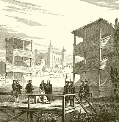 Execution of Lord Derwentwater on Tower Hill, 1716 by English School