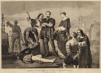 Execution of Spanish Patriots in the Reign of the Emperor Charles V by English School