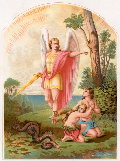 Expulsion from the Garden of Eden by English School