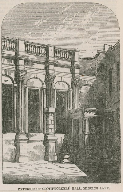 Exterior of Clothworkers Hall, Mincing Lane, London by English School