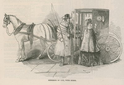 Exterior of a cab by English School