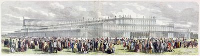 Exterior of the Crystal Palace Erected in Hyde Park for the Exhibition of the Industry of all Nations by English School