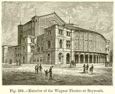 Exterior of the Wagner Theatre at Bayreuth by English School