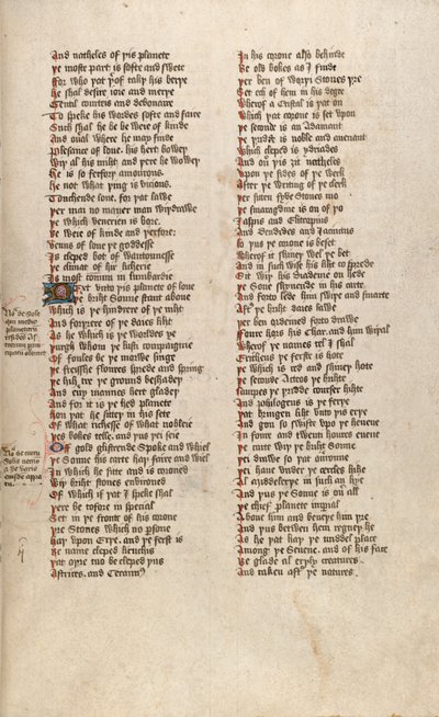 F151r from Ms New Coll 266, De confessio amantis by John Gower by English School