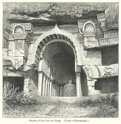Facade of the Cave at Bhaja by English School