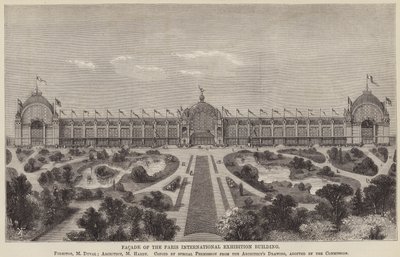 Facade of the Paris International Exhibition Building by English School