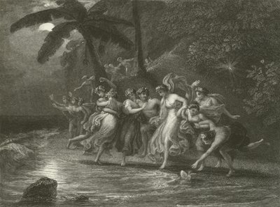 Fairies on the Sea Shore by English School