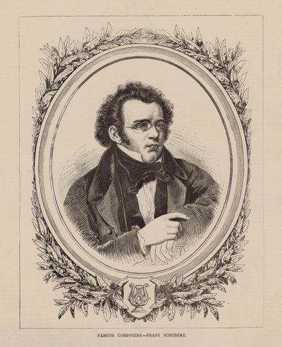 Famous Composers, Franz Schubert by English School