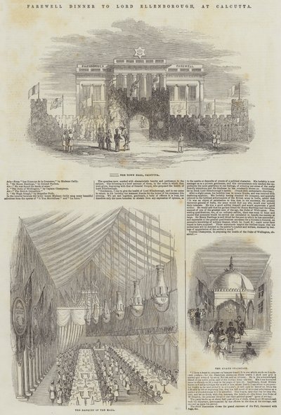 Farewell Dinner to Lord Ellenborough, at Calcutta by English School