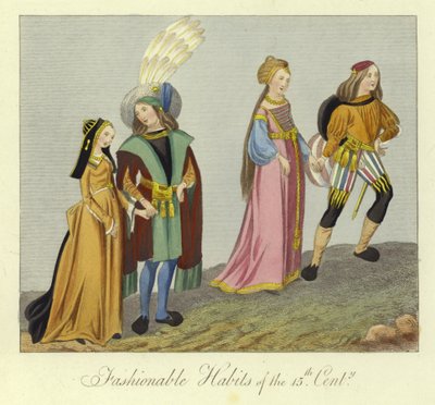 Fashionable Habits of the 15th Century by English School