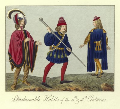 Fashionable Habits of the 15th and 16th Centuries by English School