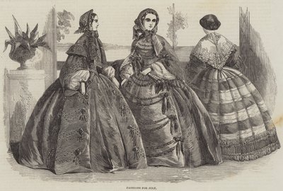 Fashions for July by English School