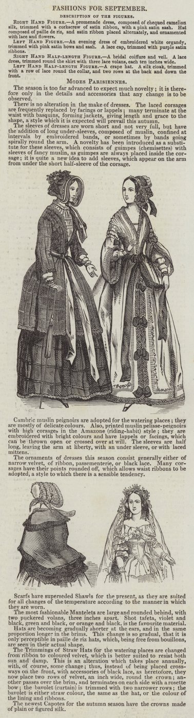 Fashions for September by English School