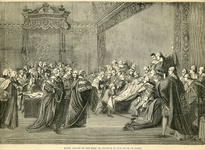 Fatal Seizure of the Earl of Chatham in the House of Lords, 1778 by English School