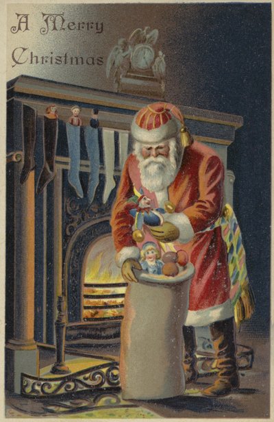 Father Christmas Filling Children