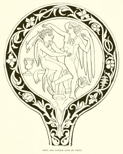 Faun and Female Lasa or Fairy by English School