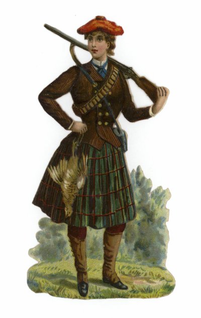 Female Grouse Shooter by English School